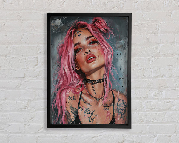 Tattooed Woman Framed Print