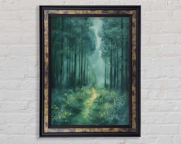 Texture Woodland Framed Print