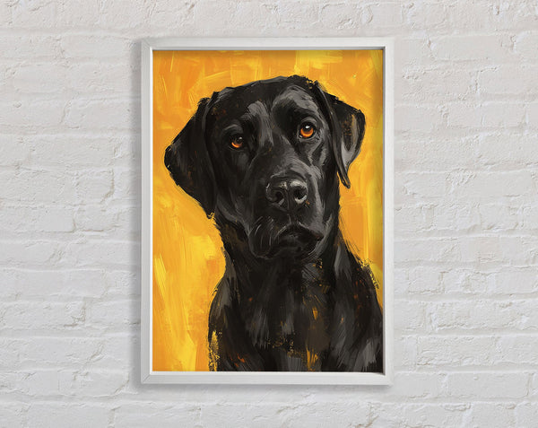 The White Labrador Stare Framed Print