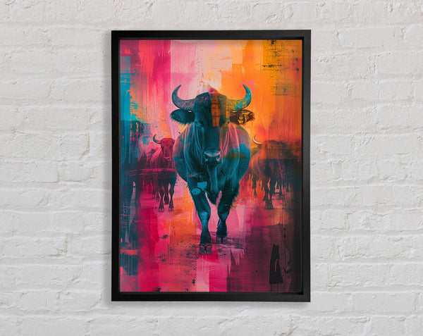 The Bull Group Framed Print