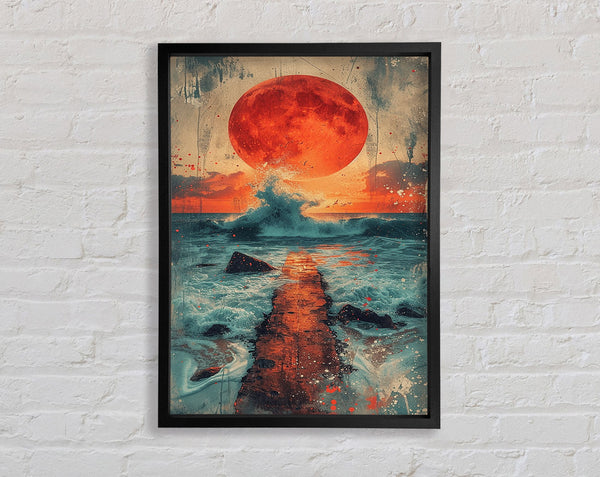 The Coastal Distressed Sun Framed Print