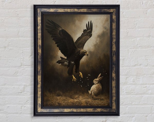 The Eagle And Rabbit Framed Print