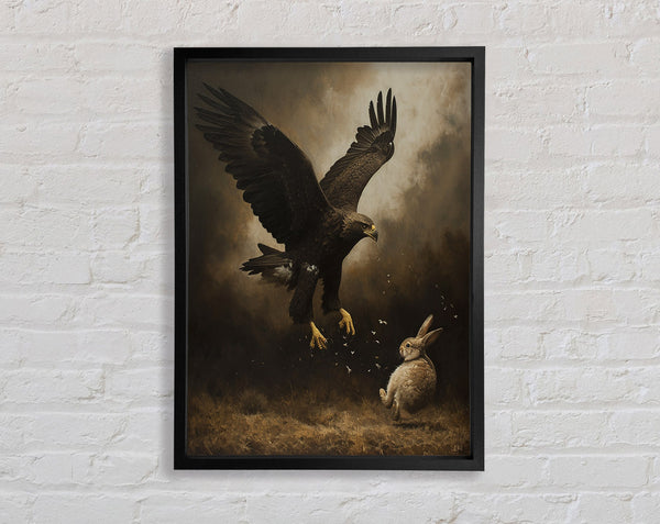 The Eagle And Rabbit Framed Print