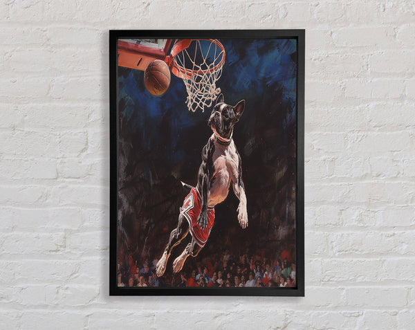 The Frenchie Shoots Framed Print