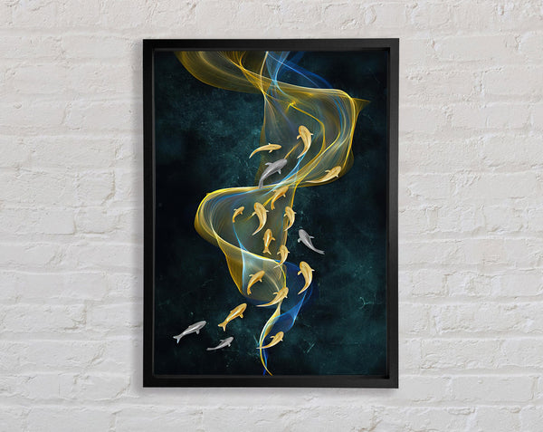 The Koi Flow Framed Print