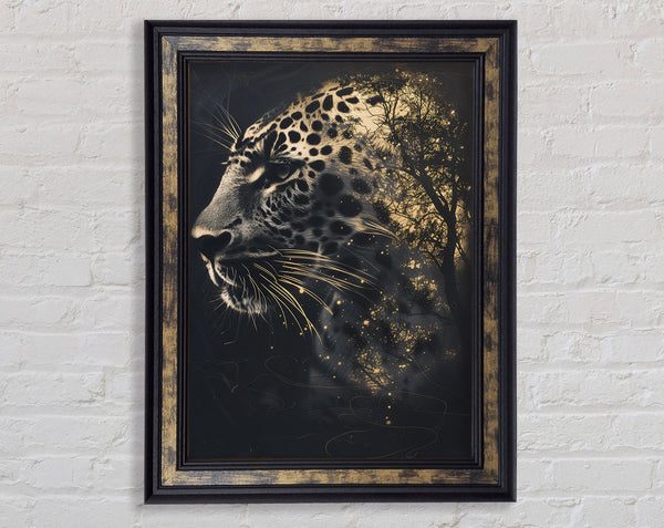 The Leopard Forest Framed Print