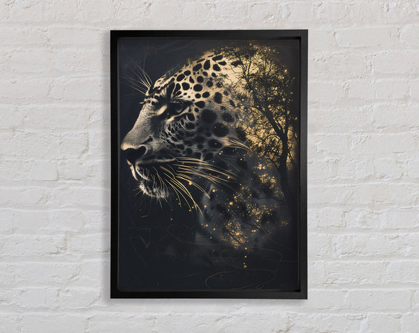 The Leopard Forest Framed Print