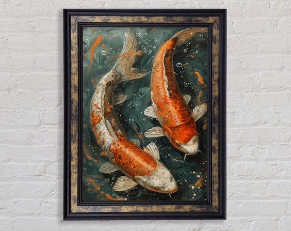 The Lovely Koi Framed Print