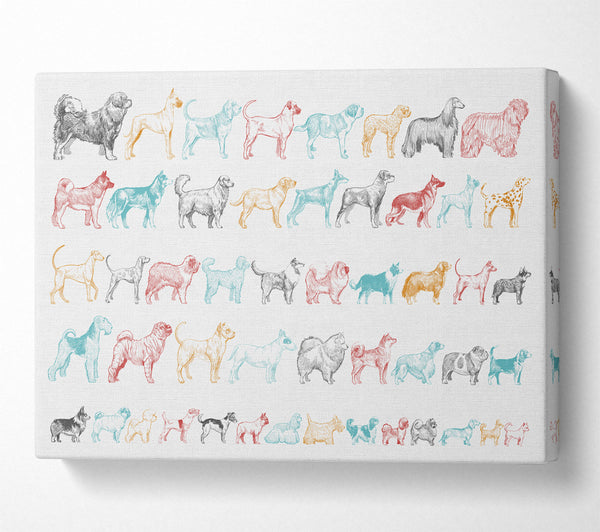  A Canvas Print of The Pack Of Dogs Canvas Art