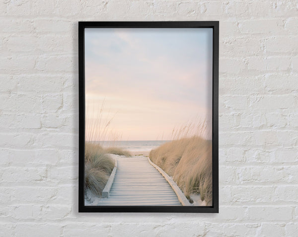 The Walk Along The Beach Framed Print