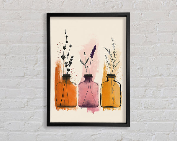 Three Vases In A Row Framed Print