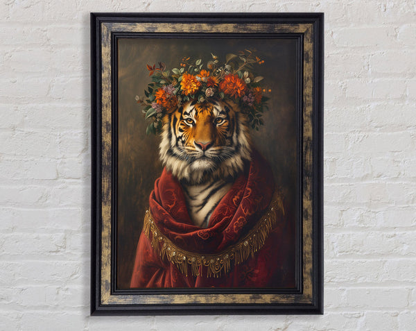 Tiger Flower Framed Print