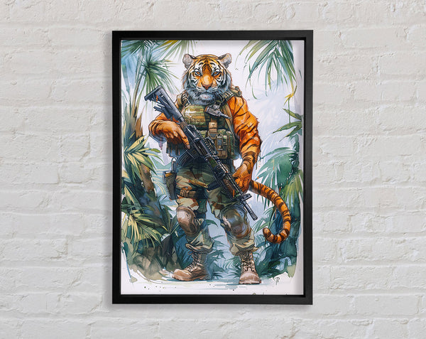 Tiger Militant Framed Print