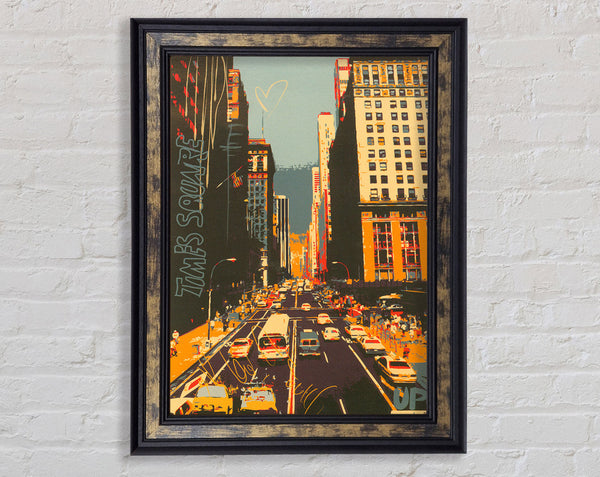 Time Square Framed Print