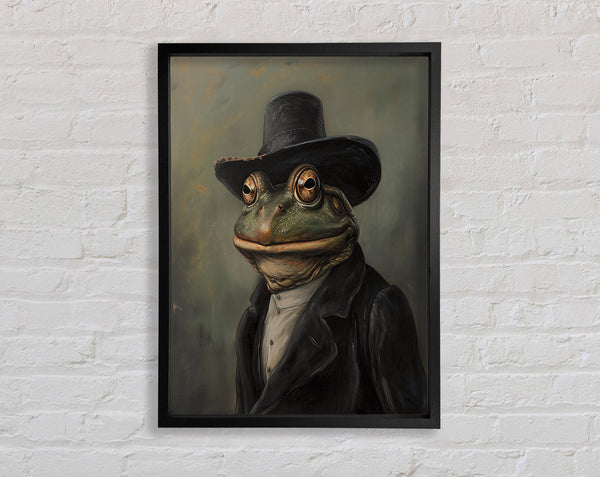 Toad In A Suit Framed Print