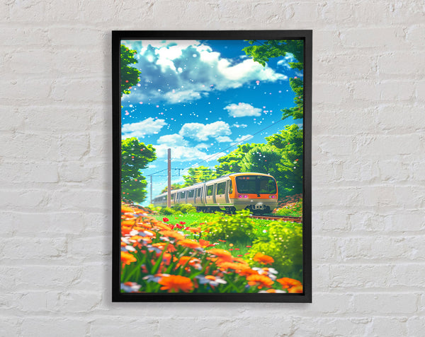 Train Through The Countryside Framed Print
