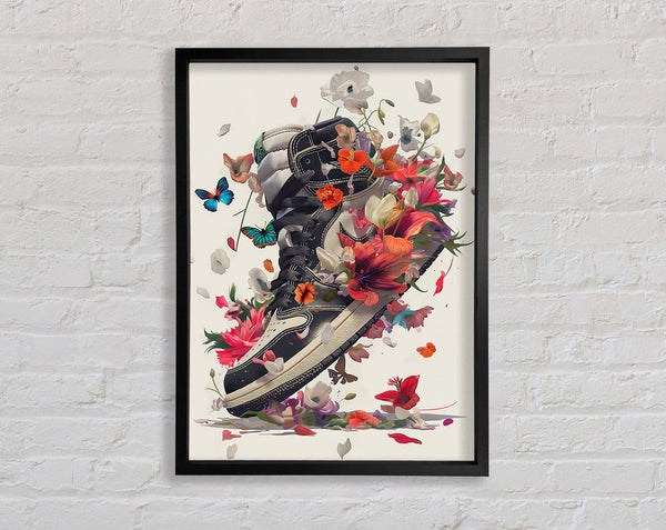 Trainer Flowers Framed Print