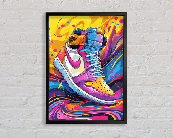 Trainer Graffiti Framed Print
