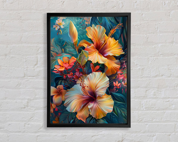 Tropical Flower Realism Framed Print