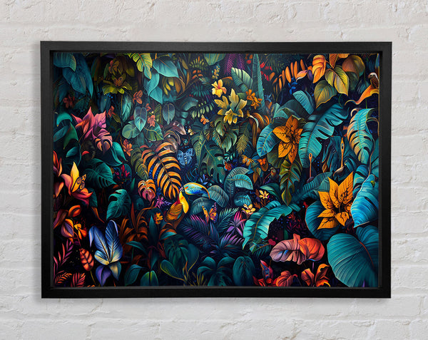 Tropical Rainforest Butterflies Framed Print