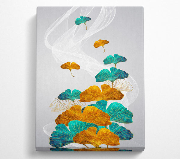  A Canvas Print of Turquoise Flowers Canvas Print