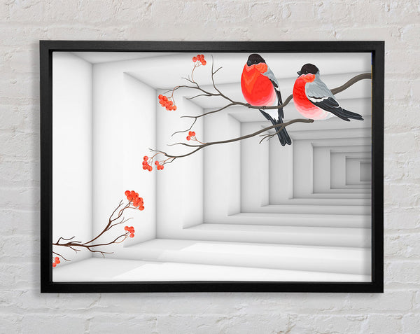 Two Bird Branch Framed Print