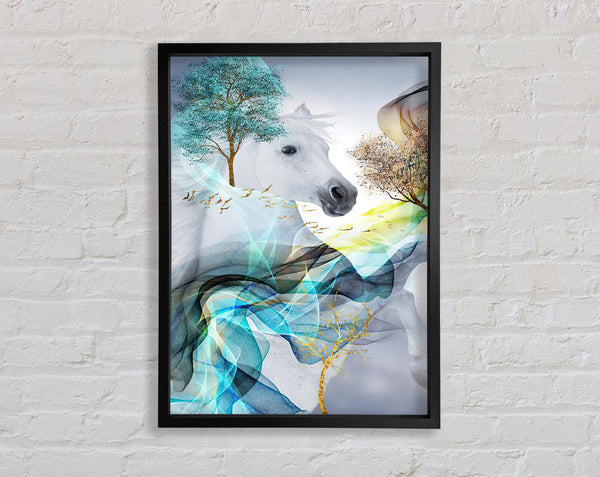 Unicorn Riding Framed Print