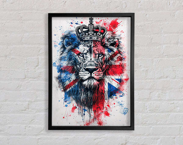 Union Jack Lion Framed Print