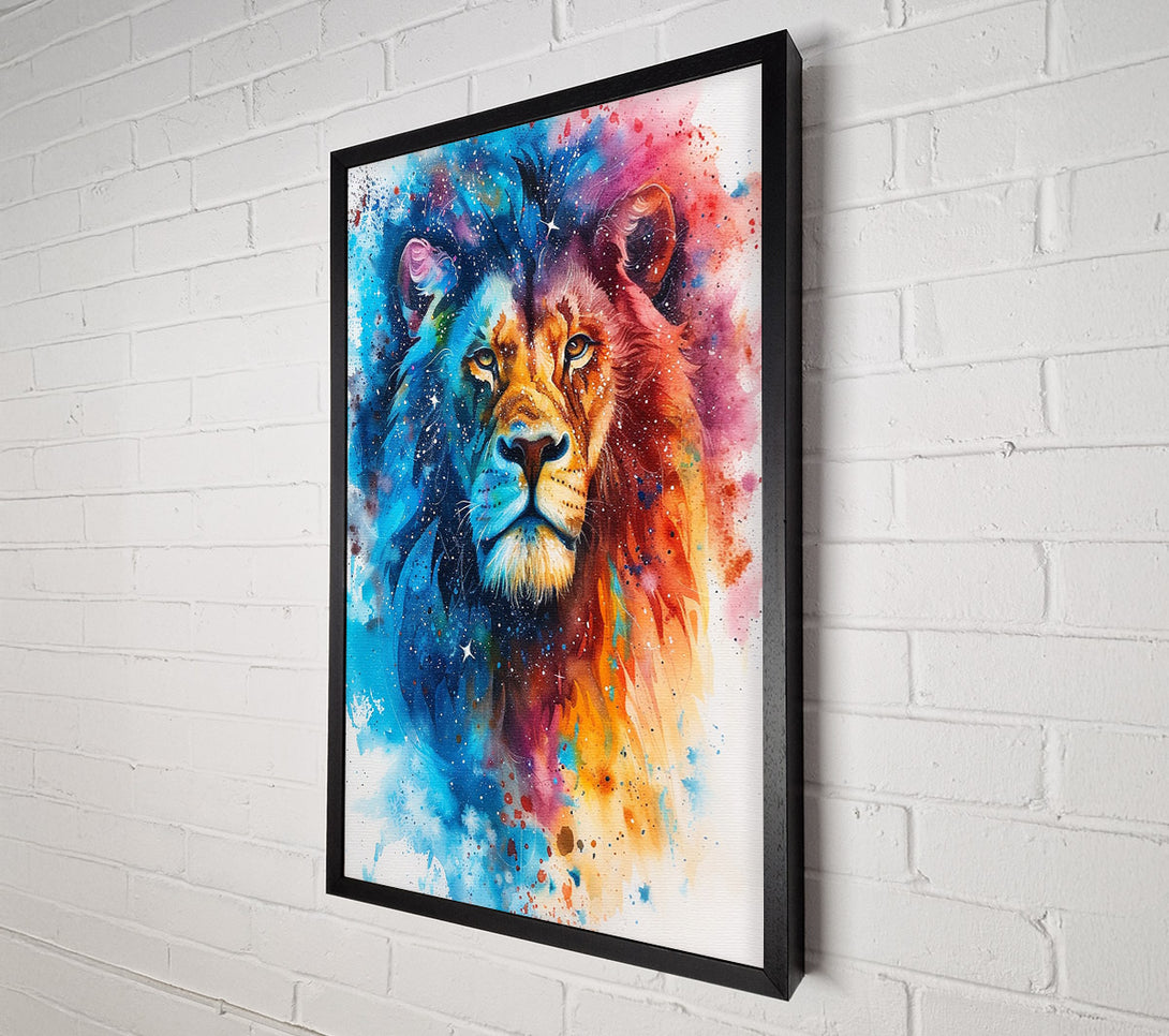  A Canvas Print of Universe Lion Stars Canvas Wall Art
