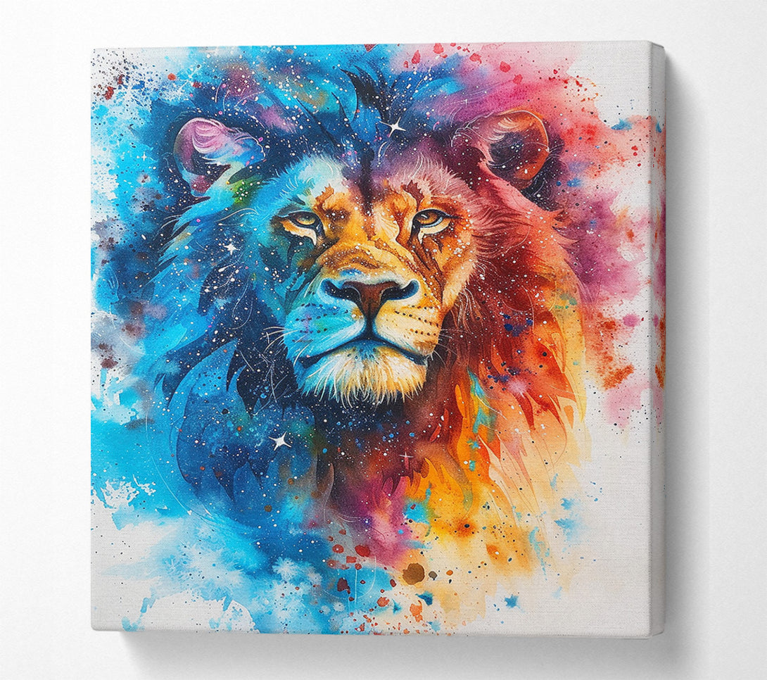  A Canvas Print of Universe Lion Stars Canvas Wall Art