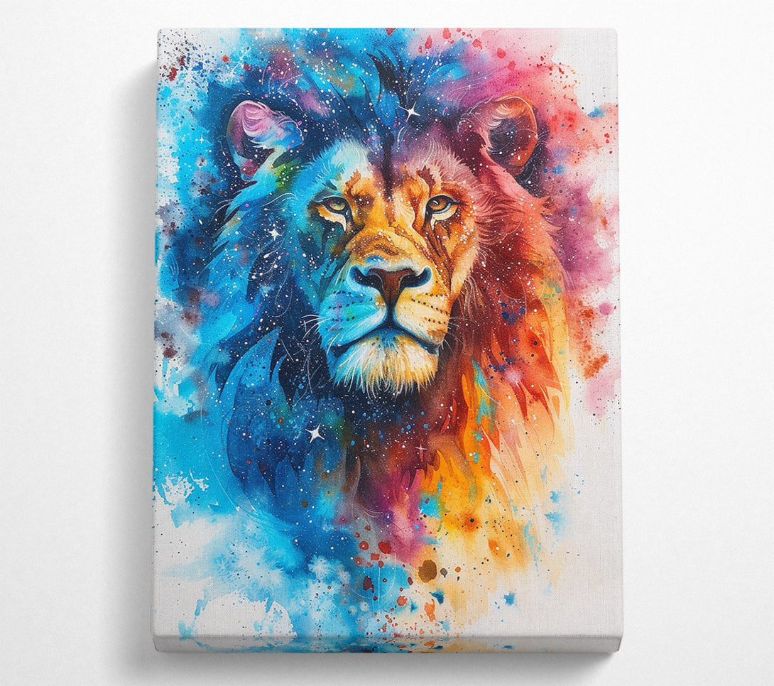  A Canvas Print of Universe Lion Stars Canvas Wall Art