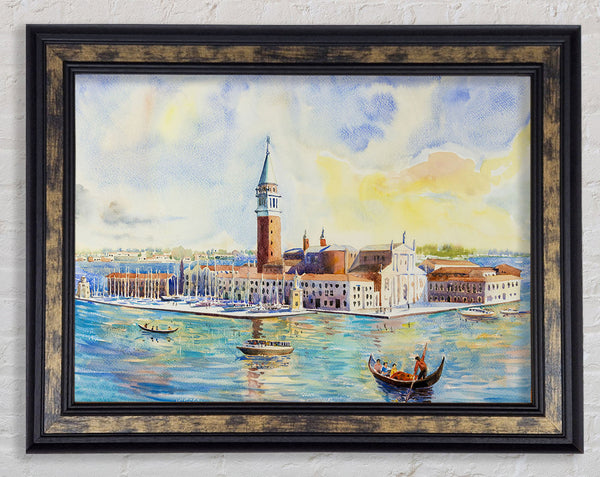 Venice Gondola Ride Framed Print