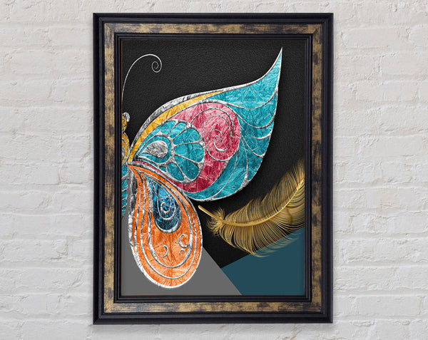Vibrant Coloured Butterfly Framed Print