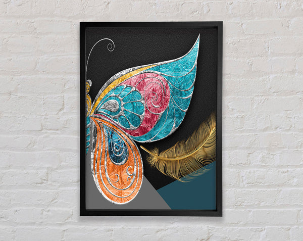 Vibrant Coloured Butterfly Framed Print