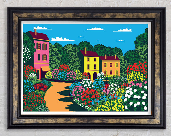 Vibrant Village Framed Print