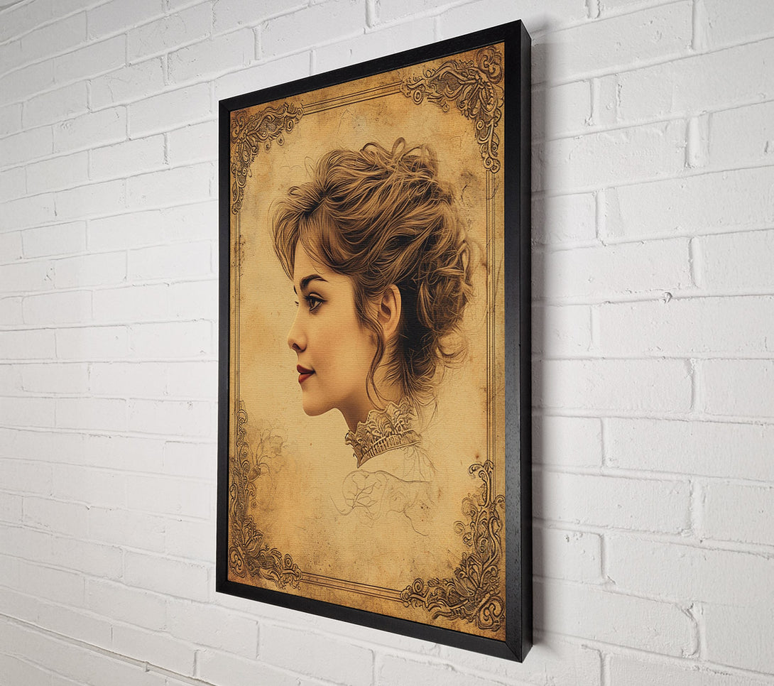  A Canvas Print of Victorian Postcard Canvas Art