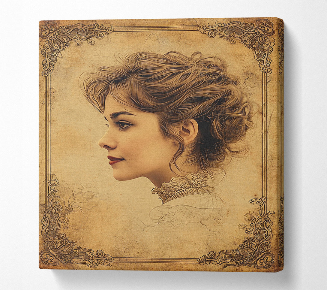  A Canvas Print of Victorian Postcard Canvas Art