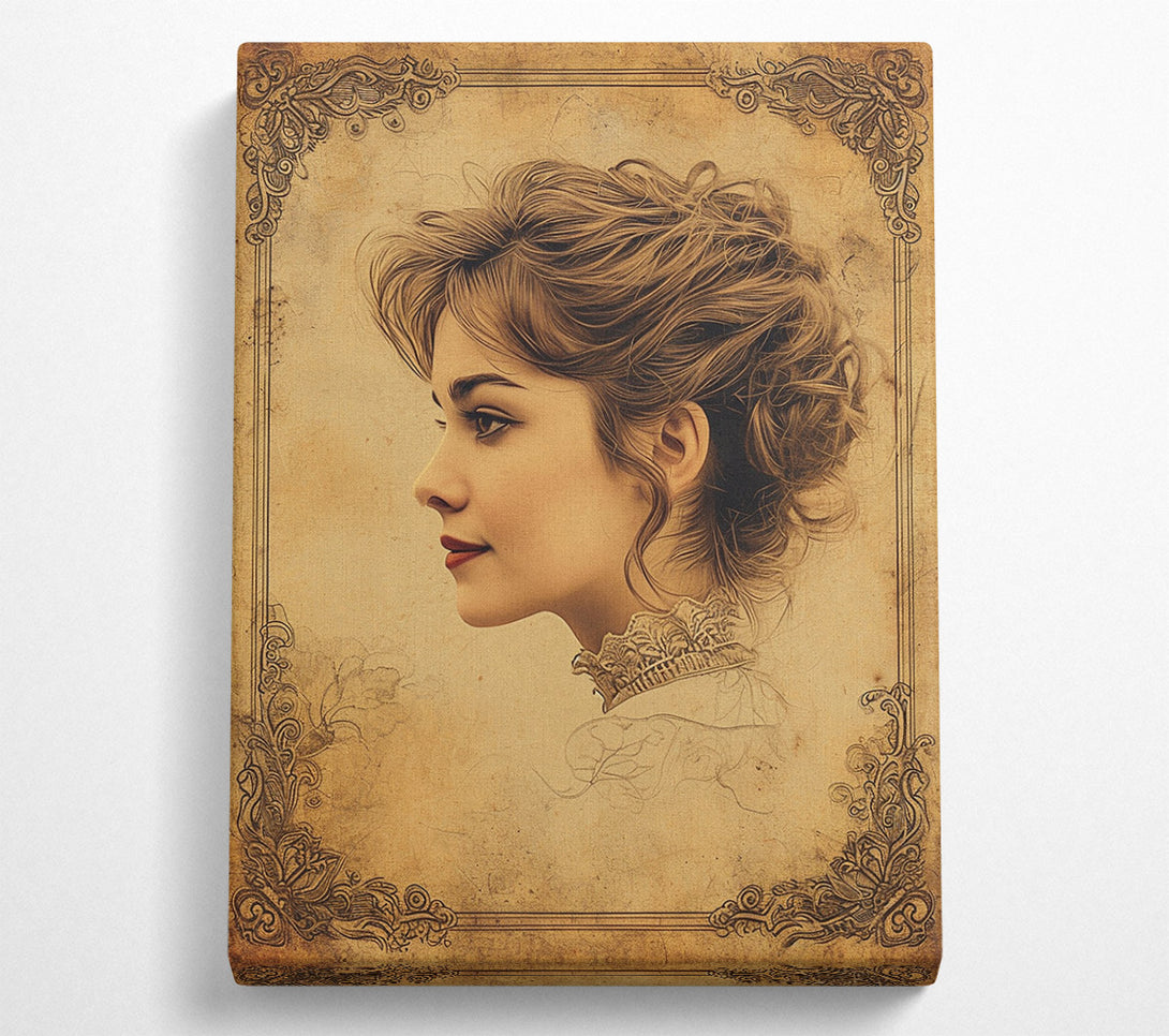  A Canvas Print of Victorian Postcard Canvas Art