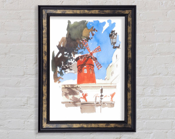 Village Windmill Framed Print