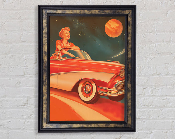 Vintage 50'S Car Framed Print