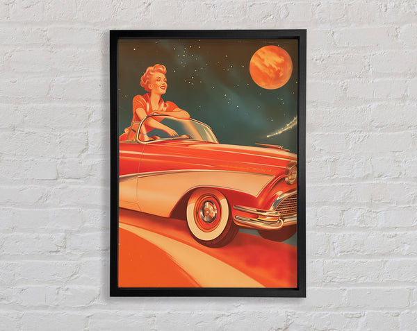 Vintage 50'S Car Framed Print