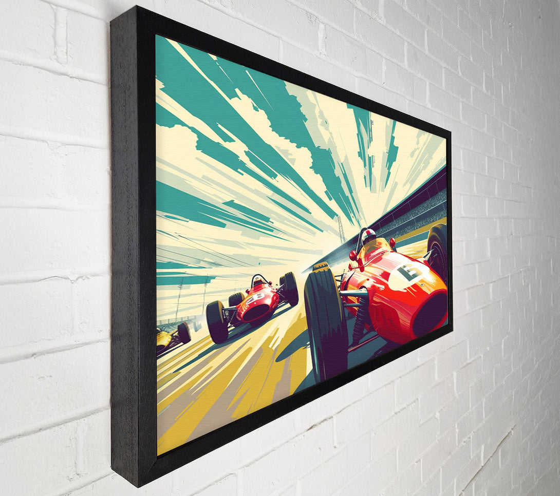  A Canvas Print of Vintage F1 Racers Canvas Print