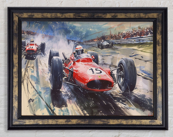 Vintage F1 Racing Framed Print