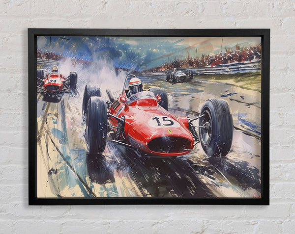 Vintage F1 Racing Framed Print