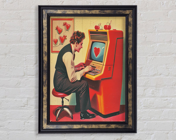 Vintage Gaming Framed Print