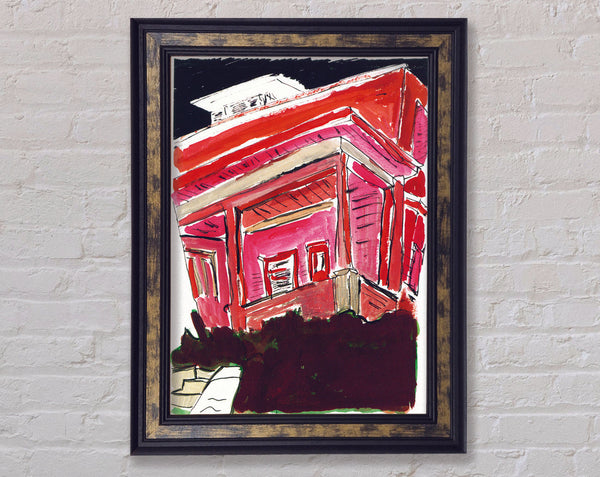 Vivid Watercolour Overlook Framed Print