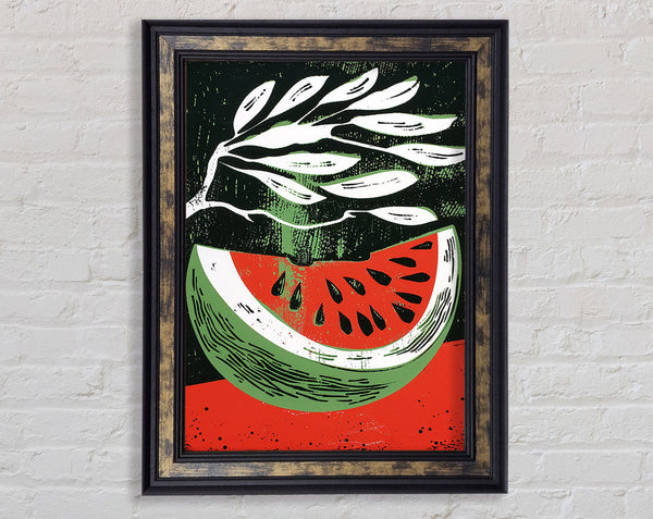 Water Melon Branch Framed Print