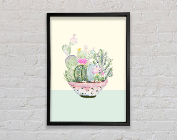 Watercolour Cactus Framed Print