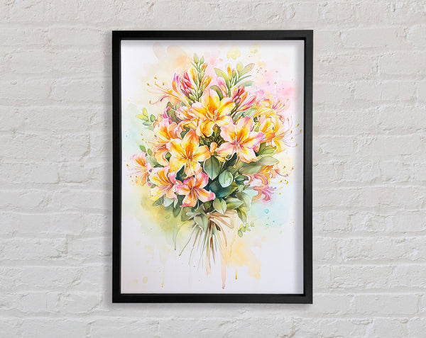 Watercolour Flowers Framed Print