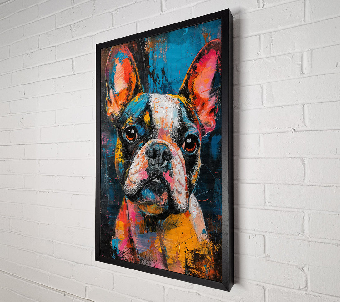  A Canvas Print of Watercolour French Bulldog Beauty Canvas Wall Art